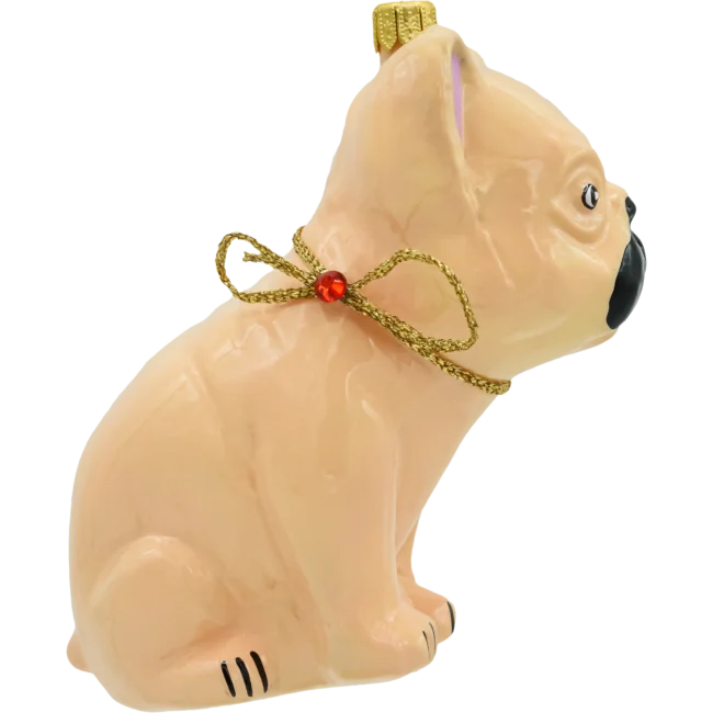 Bombka szklana figurka Buldog francuski: Fawn profil