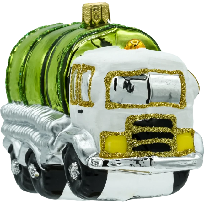 Bombka szklana figurka Ciężarówka cysterna front
