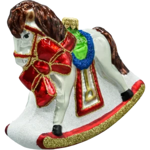 Bombka szklana figurka Konik na biegunach