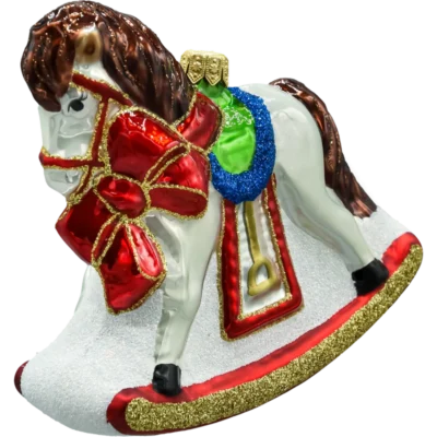 Bombka szklana figurka Konik na biegunach