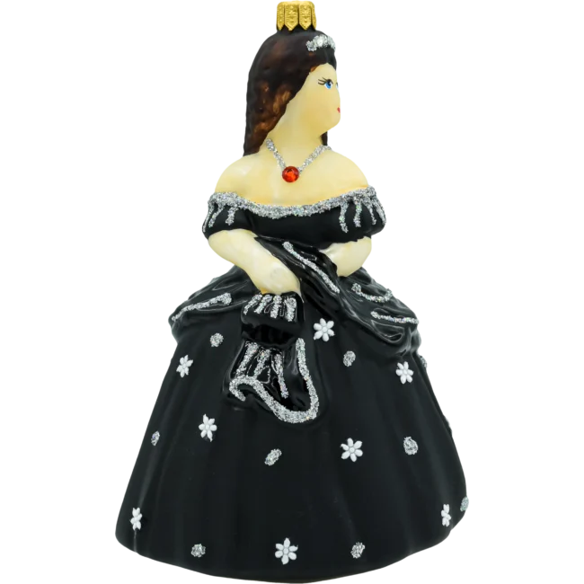 Bombka szklana figurka Księżniczka Sisi w czerni front