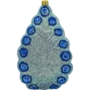 Bombka szklana figurka Paw z piórami: Blue Glamour tył