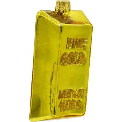 Bombka szklana figurka Sztabka złota