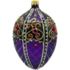 Bombka szklana choinkowa Ekskluzywne Jajo Faberge: czarno-purpurowe