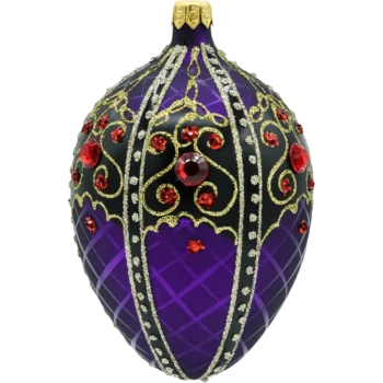Ekskluzywne Jajo Faberge: czarno-purpurowe