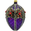 Bombka szklana choinkowa Ekskluzywne Jajo Faberge: czarno-purpurowe bok