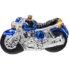 Bombka szklana choinkowa figurka Motocykl: Niebieski profil